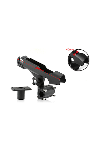 Dianziye Dayanıklı Abs Balıkçılık Kamışı Tutucu - Siyah Plastik Kayık Ve Kano Aksesuarı