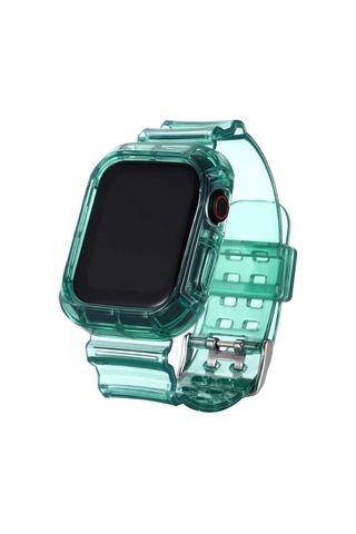 Ekılıf - Apple Uyumlu Watch 44mm - Kordon Silikon Kordon Krd-27 - Siyah