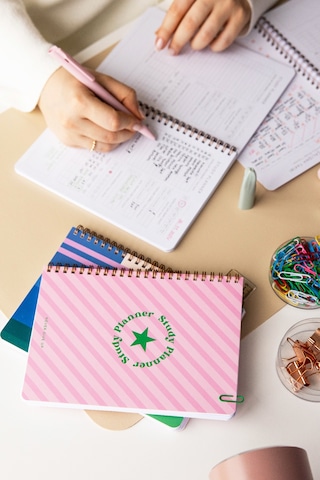 A5 Spiralli Ders Çalışma Planlayıcısı - Study Planner - Sınava Hazırlık Ayt-tyt-kpss-ales-yds Pembe Diğer