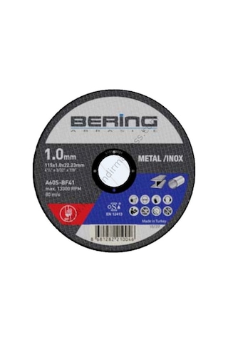 Bering 115x1.00 Mm İnox Kesme Taşı 25 Adet