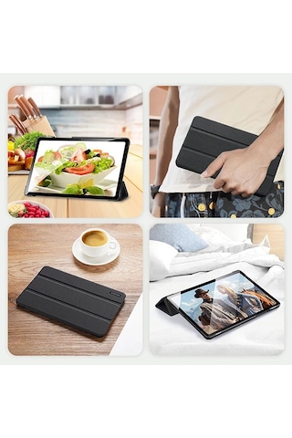 Dux Ducıs Sm Tab A7 10.4 2020 T500/t505 Domo Pu Tpu Mıknatıslı Standlı Uyku Modlu Tablet Kılıfı Siyah Mh-hs7810-0094 Kılıf