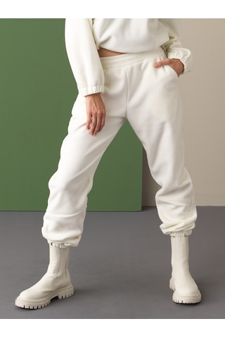 Xint Ekru Oversize Sweat Pantolon 470365 Beyaz