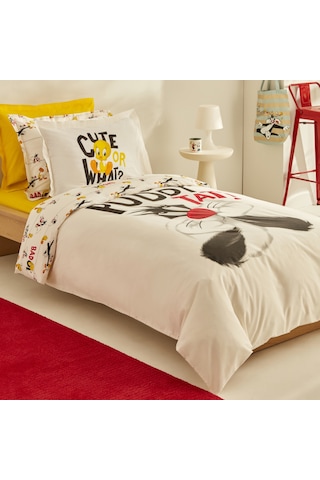 Karaca Home Looney Tunes Best Friends Tek Kişilik Nevresim Takımı Beyaz