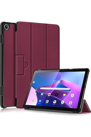 Butu Lenovo Uyumlu Tab M10 Gen 3 10.1 İnç 328f Üç Katlı Stand Tablet Kılıfı Mi Deri Otomatik Uyandırma/uyku Tablet Kılıfı 47666049