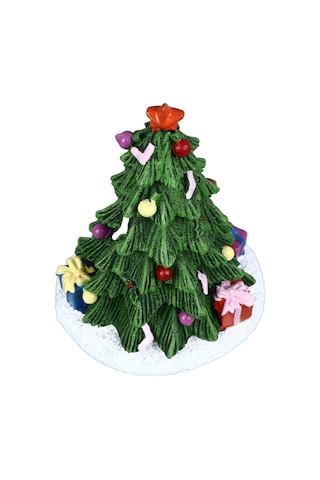 Ruicoo Akvaryum Dekorasyonu Noel Ağaç Modeli Reçine Materyal Güvenli Ev Ofis Tatil Vibe Oluşturucu Ornament