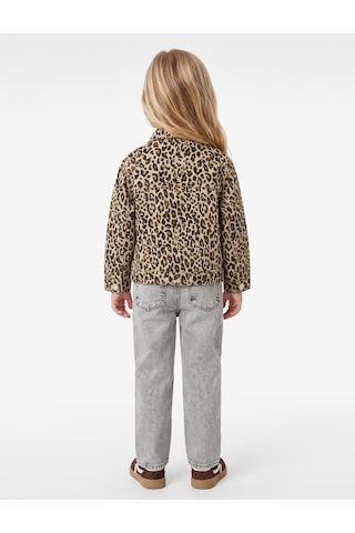 Koton Leopar Desenli Bol Kesim Pamuklu Uzun Kollu Denim Ceket Kahverengi Desenli 7wmg60001ad