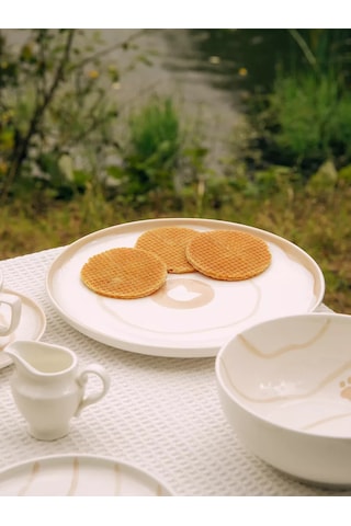 Sl Home Servis Tabakları Porselen "gato" Çap 28 Cm 252644215 Beyaz