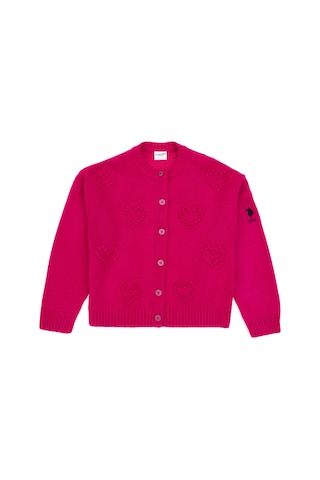 U.s. Polo Assn. Kız Çocuk Fuşya Hırka Triko 50316277-vr023 Fusya