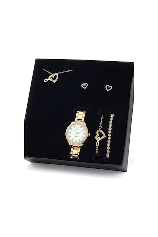Forentina Kalpli Sonsuzluk Kolye Küpe Bileklik Saat Seti - Set Ps063