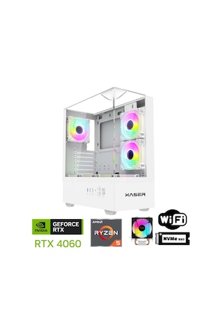 Xaser XSR1099 R5-7500F 32 GB 1 TB M.2 NVMe SSD 8 GB RTX4060 Free Dos Masaüstü Oyuncu Bilgisayarı Beyaz