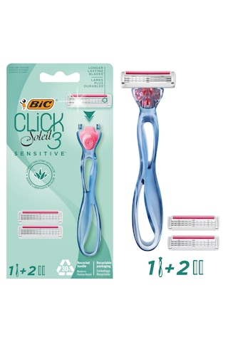 Bic Soleil Click Kadın Sistem Tıraş Bıçağı 1 Sap + Yedek Kartuş 2'li
