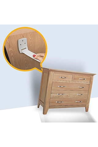 Tv Sabitleme Deprem Güvenliği-1 Adet Beyaz