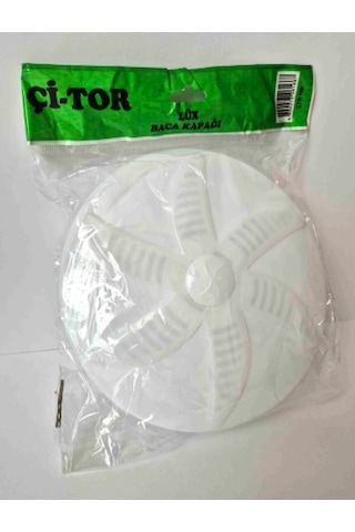 Çi-tor Lüx Baca Kapağı Beyaz Plastik Yuvarlak Havalandırma Kapağı