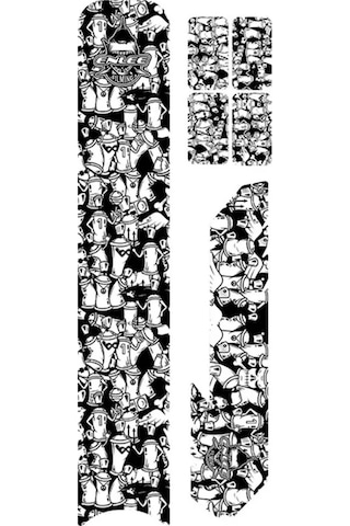 Anime Tarzı-bisiklet Çerçeve Korumaları Etiket Zincir Korumaları Koruyucu Kapak Koruyucu Film Bisiklet Zincir Koruyucusu Yol Bisikleti İçin Beyaz - Siyah