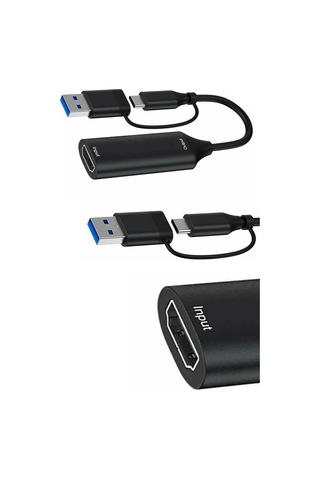 4k Hdmı Video Capture Card Usb Ve Type C Çift Çıkışlı Canlı Yayın Oyun Kayıt Görüntü Yakalama Kartı
