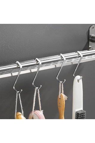 Paslanmaz Çelik Banyo İçin Askılık S Model -al4837 2 Adet Gümüş