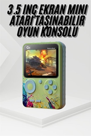 Game - 210 - Box Oyun Konsolu 500 Retro Oyunlu Mini Tnabilir - Csmo-tex - 3 İnç
