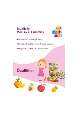 Multi Ball Multibal Multı Jelly Multi Vitaminli Jelıbon 40 Lı Kavanoz 40 Li