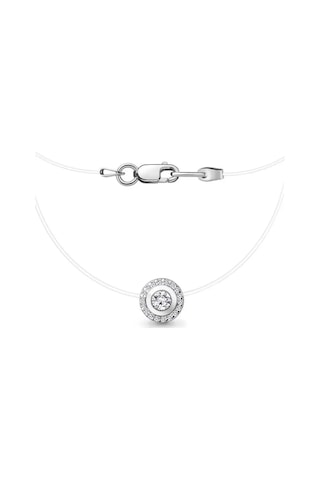 Aquamarıne 925 Ayar Gümüşten İplik Üzerine İnci Kolye 10544914 Gri