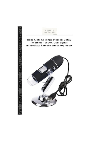 Hobi Aleti Gelişmiş Mercek Detay İnceleme -1600x Usb Dijital Mikroskop Kamera Endoskop 8led