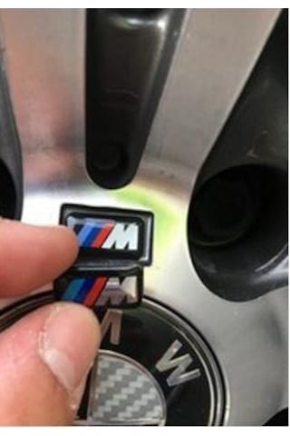 Bmw Amblem Jant M Direksiyon Logo 4 ADET--Stokdan Aynı Gün -