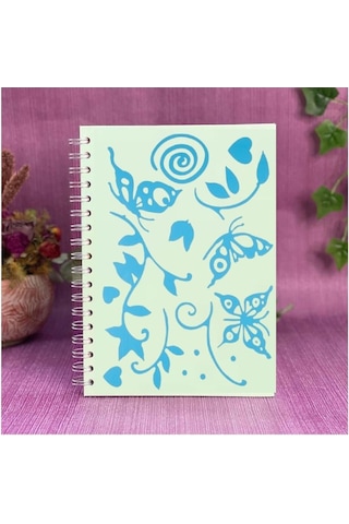 Defter Sticker,laptop Sticker Mavi Kelebekli Pvc 48x33x0,5cm