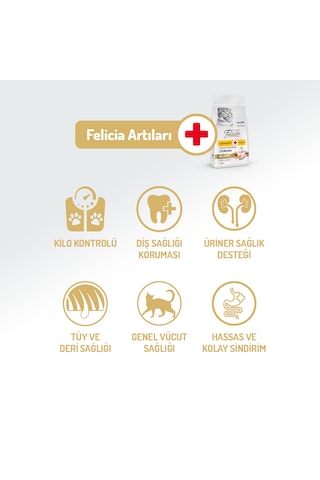 Felicia Sterilised Adult Tavuklu Düşük Tahıllı Kısır Kedi Maması 12 KG