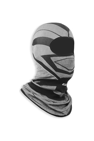 Gp Kompozit Motorcu Balaklava Maske Seti 1 Adet Kışlık + 1 Adet Kışlık Siyah - Gri