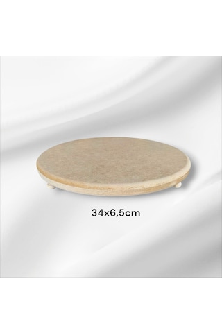 Ahşap-ham Mdf- Ayaklı Yuvarlak Sunumluk-büyük Kahvaltı Sunumluk