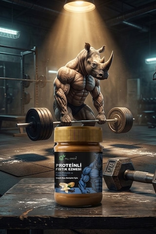 Proteinli Fıstık Ezmesi Vanilya Fıstık Proteini, Maca Kökü Tozu İle 325 Gr