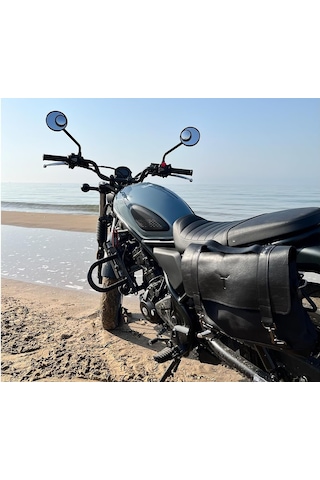 Turktasarlar Motor Accessory Honda Cl250 - Motosiklet Çanta Sabitleme Aparatı, Siyah Boyalı Metal Boru Büküm Sol T Genel