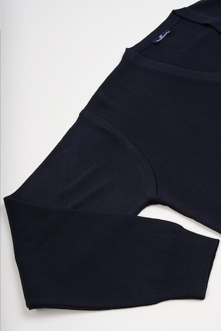 Ön Cepli V Yaka Battal Büyük Boy Düğmeli Yünlü Triko Hırka Lacivert