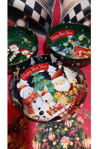 Çerezlik Yeniyıl 12 Cm 3 Lü Set Çok Renkli
