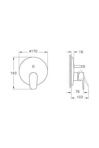 VitrA A43198 Flow Soft Ankastre Mekanik Banyo Bataryası Krom