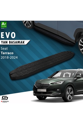 S-dizayn Seat Tarraco Evo Siyah Yan Basamak 193 Cm 2018-2024 A+ Kalite