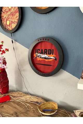 Galatasaray Baskılı Bluetooth Bağlantılı Led Işıklı Tablo