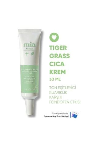 Mia Klinika Tiger Grass Ton Eşitleyici Kızarıklık Karşıtı Cica Krem SPF50+ 30 ML