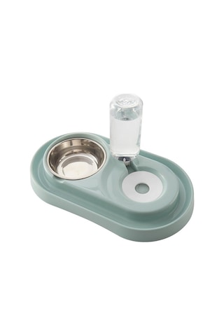 Süslüpati Kedi Köpek Mama Ve Su Kabı Gri