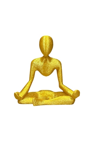 Yoga Temalı Kartvizitlik Altın Renk