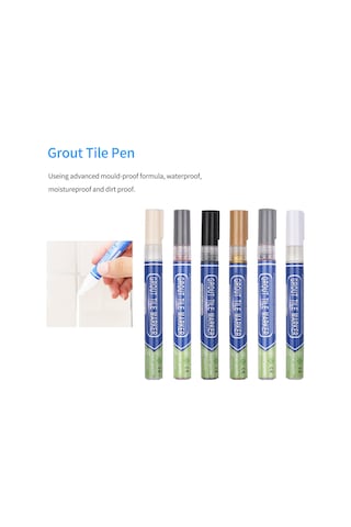 Fosenze Beyaz Seramik Aralık Kalemi - Anti-moistur, Su Ve Lekeden Koruyucu, Toksiksiz, Çevre Dost, Düşük Koku Gümüş