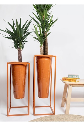 The Mia Prizma Vazo & Saksı Terracota 80x30x30 Cm