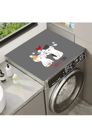 Çamaşır Makinesi Kurutma Makinesi Örtüsü Koruma Pedi Sıvı Geçirmez Matı Kaymaz Yıkanabilir Renkli