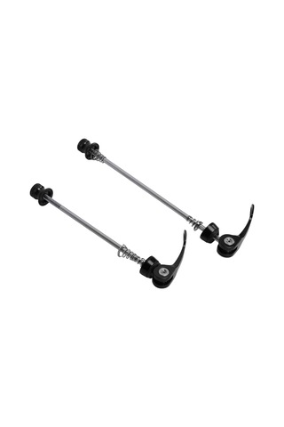 Xindoker Alüminyum Ve Çelik Bisiklet Hızlı Serbest Bırakma Çubuğu, Dayanıklı, Korozyona Dayanıklı, Kolay Kurulum, Ön 100mm Arka 135mm Siyah Siyah