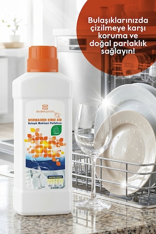 Doğal Bulaşık Makinesi Parlatıcısı Makinenize Uzun Ömür Bulaşıklarına Parıltı 650ml