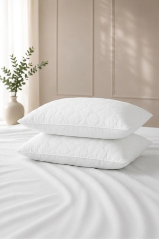 Kapitone-fermuarlı Microfiber %100 Sıvı Su Geçirmez Yastık Alezi Koruyucu Beyaz