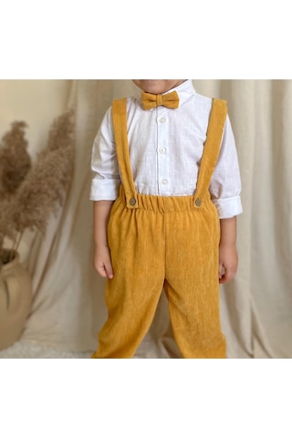 Miababy Papyonlu Fitilli Üçlü Takım HARDAL