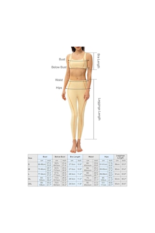 Geeroyoo Kadınlar İçin Sarı Desenli Yoga Takımı: Sporcu Sütyeni Ve Tayt Seti - Xl Beden Sarı