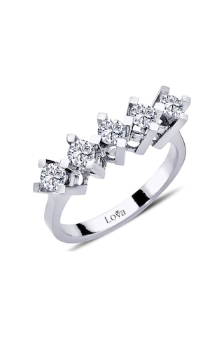 Lova F Renk 0,83 Karat Pırlanta Beştaş Yüzük - 1050223