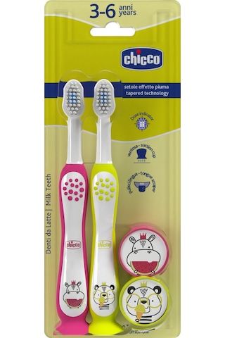 Chicco 2'li Diş Fırçası 3-6 Yaş Hıppo-panda 00012084000000