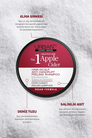 No.1 Expert Apple Cider Kepek Ve Yağlanma Karşıtı Peeling Şampuan-200g-vegan
